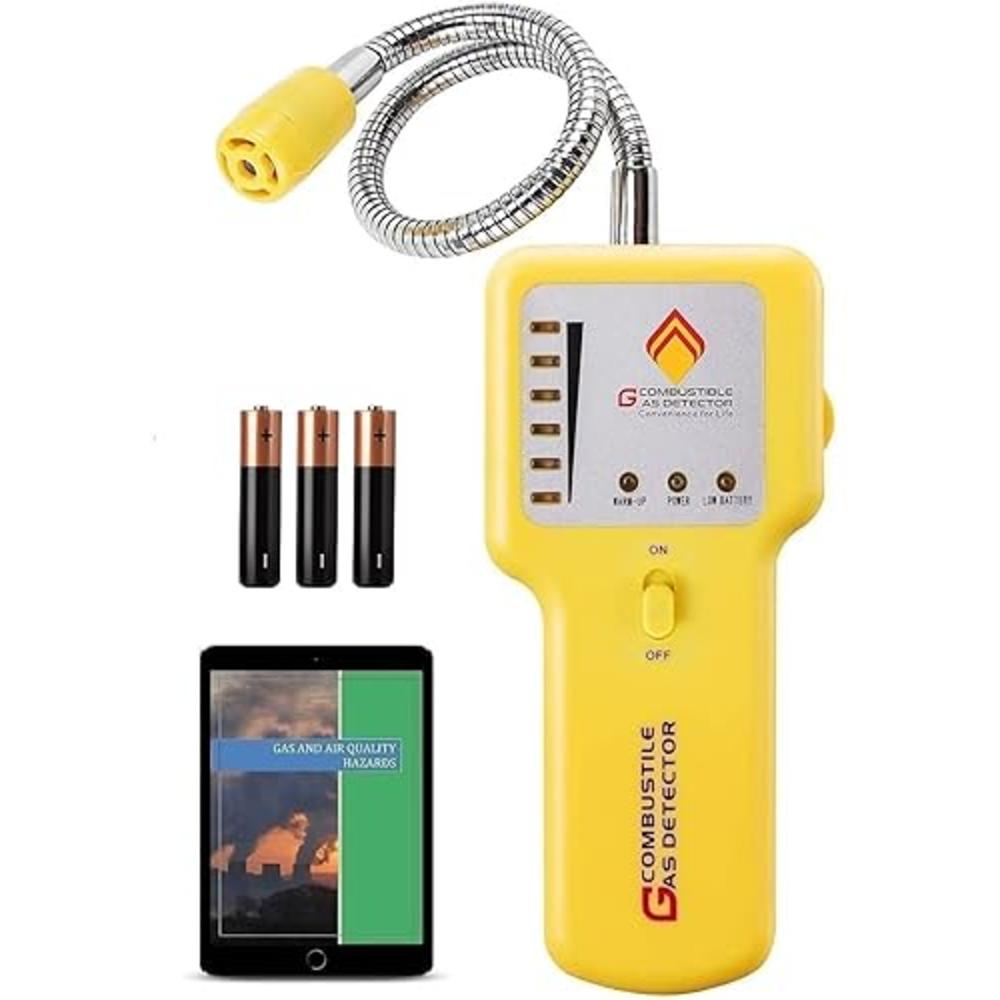 EG Gas Leak Detector & Natural Gas Detector: Portable Gas Sniffer to Locate Leaks of Multiple Combustible Gases Like Propane, Metha