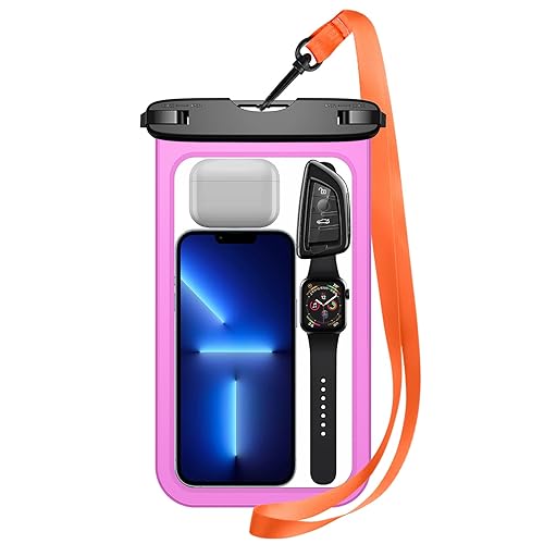 Temdan Waterproof Phone Pouch, [Up to 10" Large] Universal IPX8 Waterproof Cell Phone Case Dry Bag with Lanyard for iPhone 14 Pr