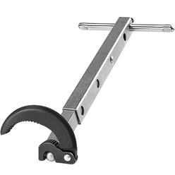 HAUTMEC Pro Telescoping Basin Wrench, Sink Wrench, 7/8" to 2-1/2" Jaw Capacity, 10" to 17" Extendable Handle, Steel Sink Faucet 