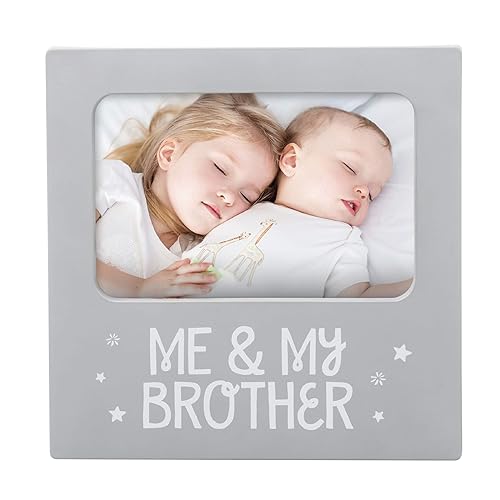 tiny ideas Me & My Brother Picture Frame, Nursery Décor, Gender-Neutral Baby Frame, Perfect Siblings Gift, Baby Keepsake Photo F