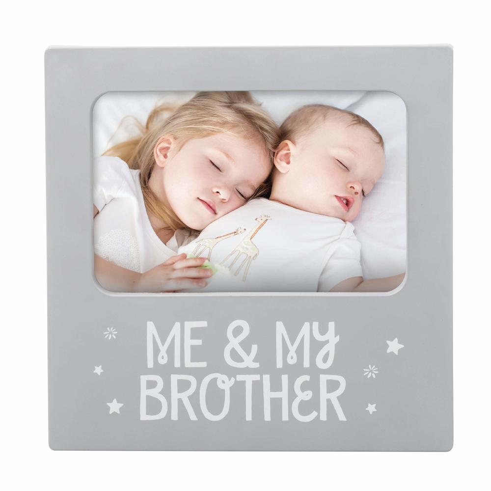 tiny ideas Me & My Brother Picture Frame, Nursery Décor, Gender-Neutral Baby Frame, Perfect Siblings Gift, Baby Keepsake Photo F