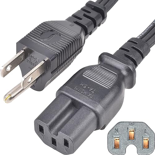 Queensell 3 Ft Replacement Power Cord - Coffee Pot Replacement Part Suitable for Farberware Percolator Cord - Electric Cord for Computer, 