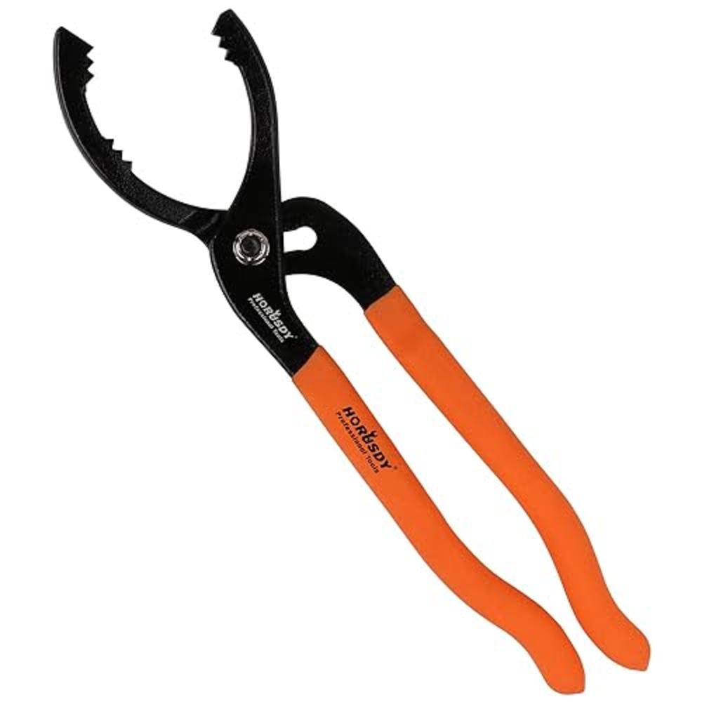 HORUSDY 12" Adjustable Oil Filter Pliers, Adjustable Oil Filter Wrench Removal Tool