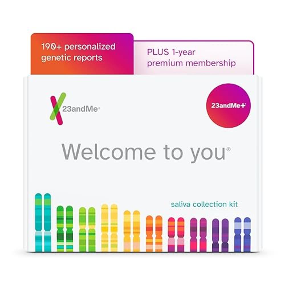 23andMe+ Premium Membership Bundle - DNA Kit with Personal Genetic Insights Including Health + Ancestry Service Plus 1-Year Acce