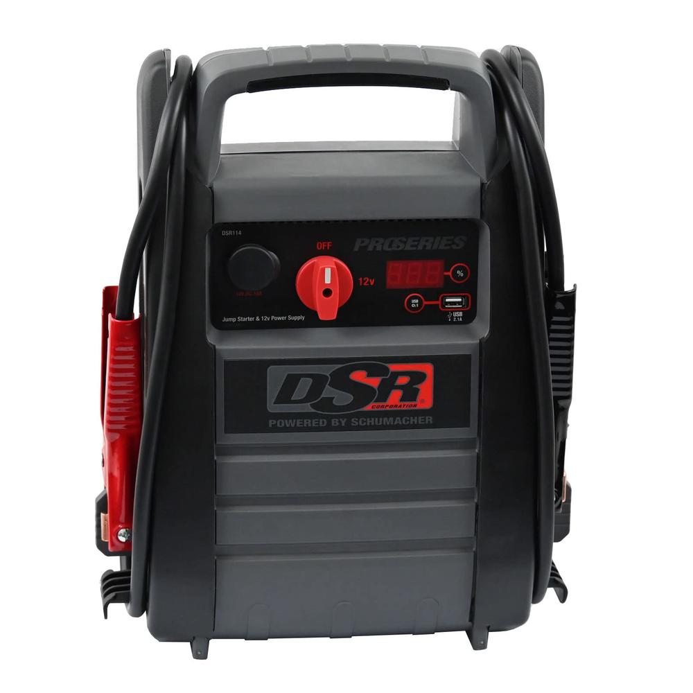 Schumacher DSR114 DSR ProSeries Jump Starter - 2200 Peak Amps, 525 Cranking Amps, 350 Cold Cranking Amps - with USB and 12V DC P