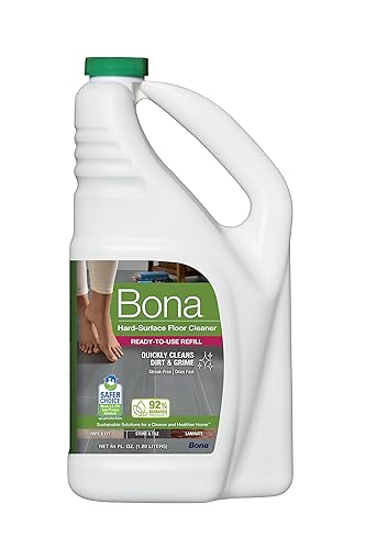 Bona Multi-Surface Floor Cleaner Refill - 64 fl oz - Unscented - Refill for Bona Spray Mops and Spray Bottles - Residue-Free Flo