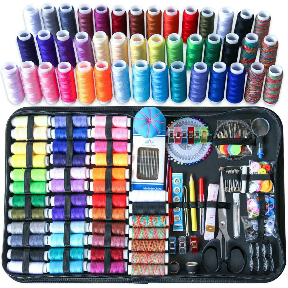 sdezunx Sewing Kit 338 Pcs Large Sewing Kit Basic Premium Sewing Supplies 43 XL Thread Spools Complete Needle and Thread Kit for Traveller Adults Kids