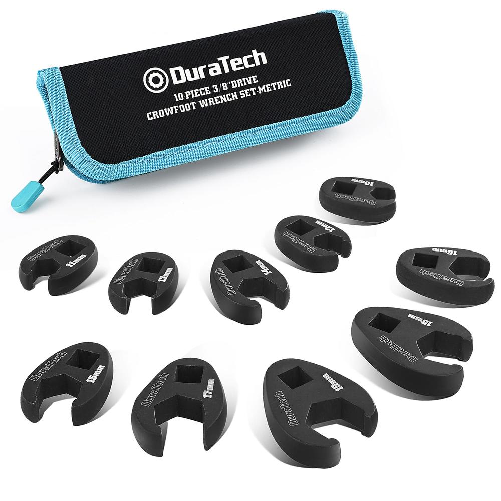 19mm 3/8" Drive Crowfoot Wrench - CR-V Steel, 6-Point Flare Nut For Tight Spaces