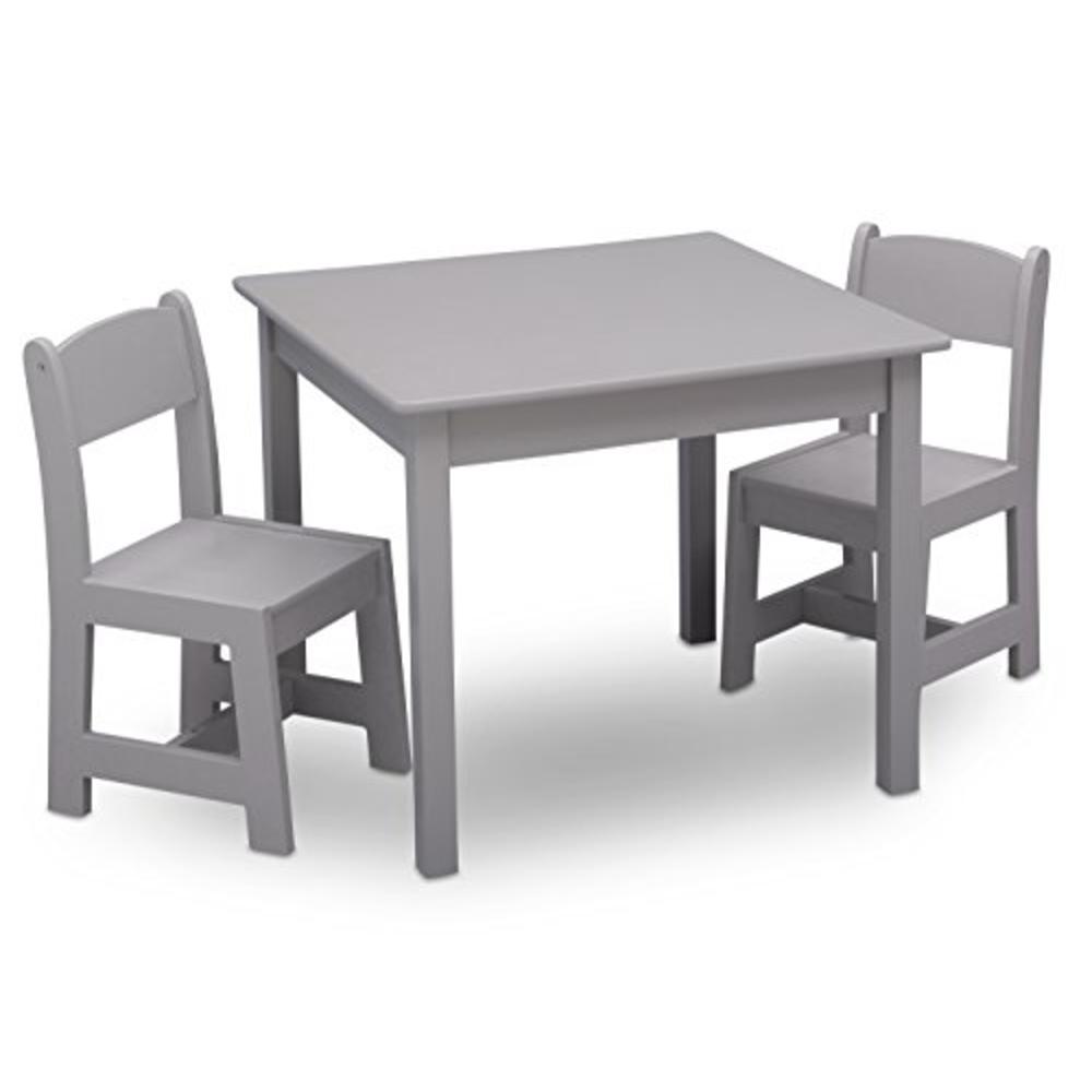 Delta Children MySize Kids Wood Table and Chair Set (2 Chairs Included) - Ideal for Arts & Crafts, Snack Time & More - Greenguar