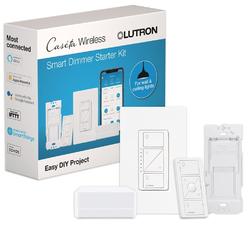Lutron Caseta Smart Lighting Dimmer Switch Starter Kit with Caseta Smart Hub and Pico Bracket | Works with Alexa, Google Assista