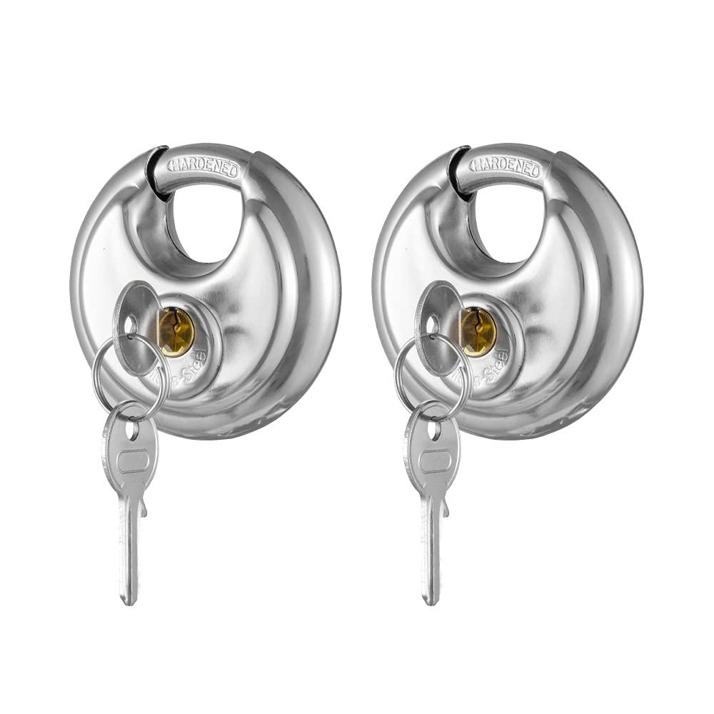 CINCINNO Keyed Alike Discus Padlock , Stainless Steel Storage Unit Lock ...