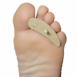 Steins Hammer Toe Crest Cushion and Buttress Pad Reduces Pressure from Calluses and Hammer Toes, Large Left, Beige, 3 Count
