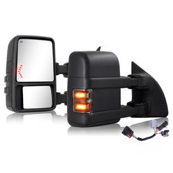 Sanooer Towing Mirrors Compatible with 1999-2016 F250 F350 F450 F550 Super Duty Truck Pickup Side Tow Mirrors, Power Heated Extendable M