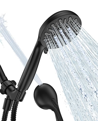 JDO Shower Head with Handheld, High Pressure Handheld Shower Head 9 Settings, Detachable Shower Head Set with Stainless Steel Ho