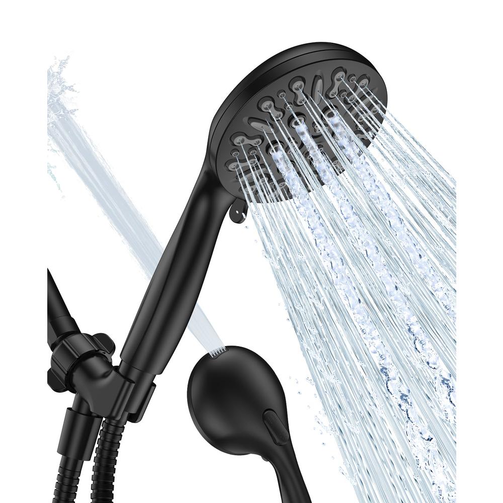 JDO Shower Head with Handheld, High Pressure Handheld Shower Head 9 Settings, Detachable Shower Head Set with Stainless Steel Ho