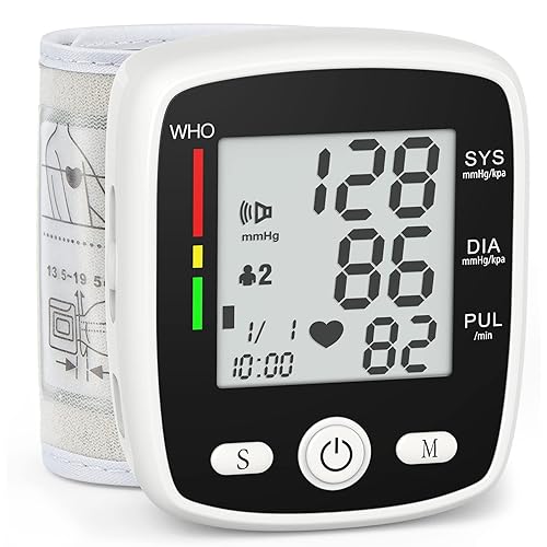 MBUPAI Blood Pressure Monitor Digital BP Monitor Rechargeable BP Machine with 2x99 Readings Memory Large LCD Display Voice Broadcast Po