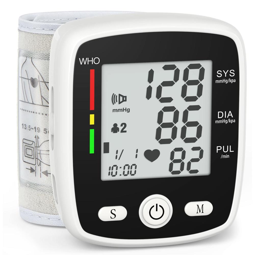 MBUPAI Blood Pressure Monitor Digital BP Monitor Rechargeable BP Machine with 2x99 Readings Memory Large LCD Display Voice Broadcast Po