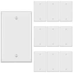 TAKETEK Blank Wall Plates, No Device Blank Outlet Covers, Solid Electrical Outlet Cover Plate, Single Gang Blank Face plate, Ful