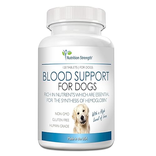 Nutrition Strength Blood Support for Dogs, Supplement for Anemia in Dogs, Promotes Red Blood Cell Health, with a High Level of I