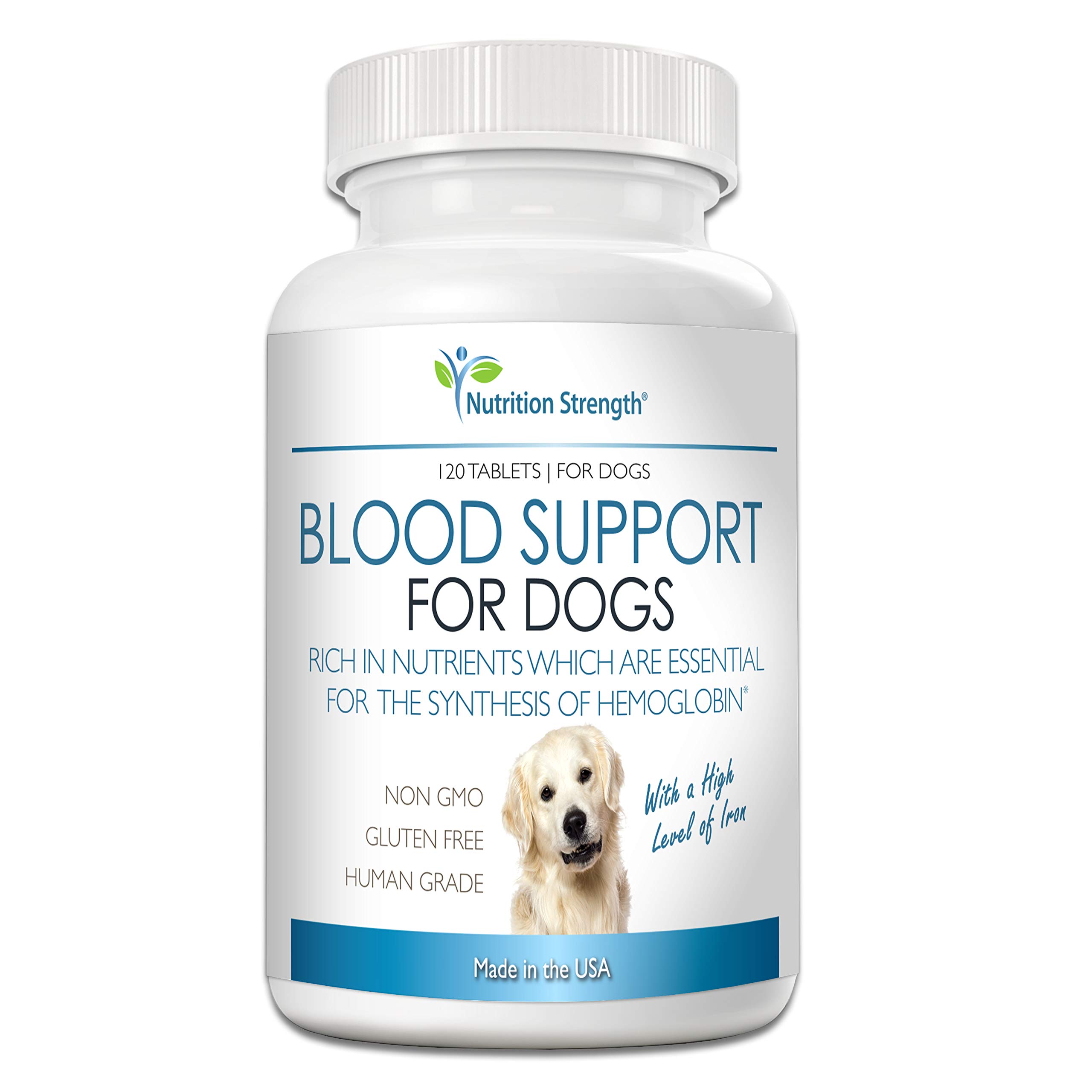 Nutrition Strength Blood Support for Dogs, Supplement for Anemia in Dogs, Promotes Red Blood Cell Health, with a High Level of I