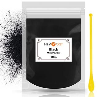 HTVRONT Black Mica Powder for Epoxy Resin - 3.5 oz (100g) Easy to