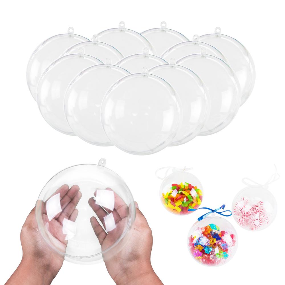 Super Z Outlet 5.5" Clear Big Plastic Acrylic Arts & Crafts Giant Mold Shells Molding Balls Crafting Kit (140mm) (6)