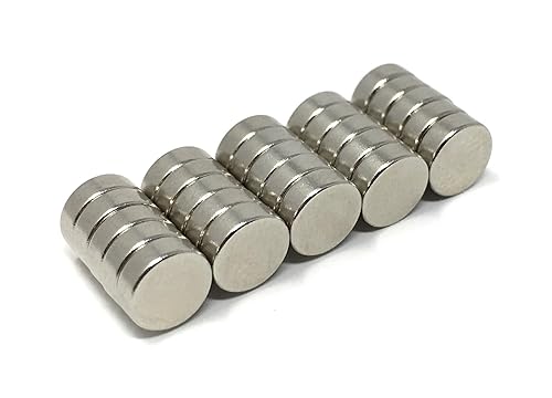 Nexlevl Super Small Refrigerator Magnets 6x2mm, Perfect for Mini Fridge Magnets, 25 Very Tiny Round Craft Magnets, Crafts, DIY P