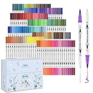 OHUHU Ohuhu Markers for Adult Coloring Books: 160 Colors Coloring Markers  Dual Tips Fine & Brush Pens Water-Based Art Markers for Kids