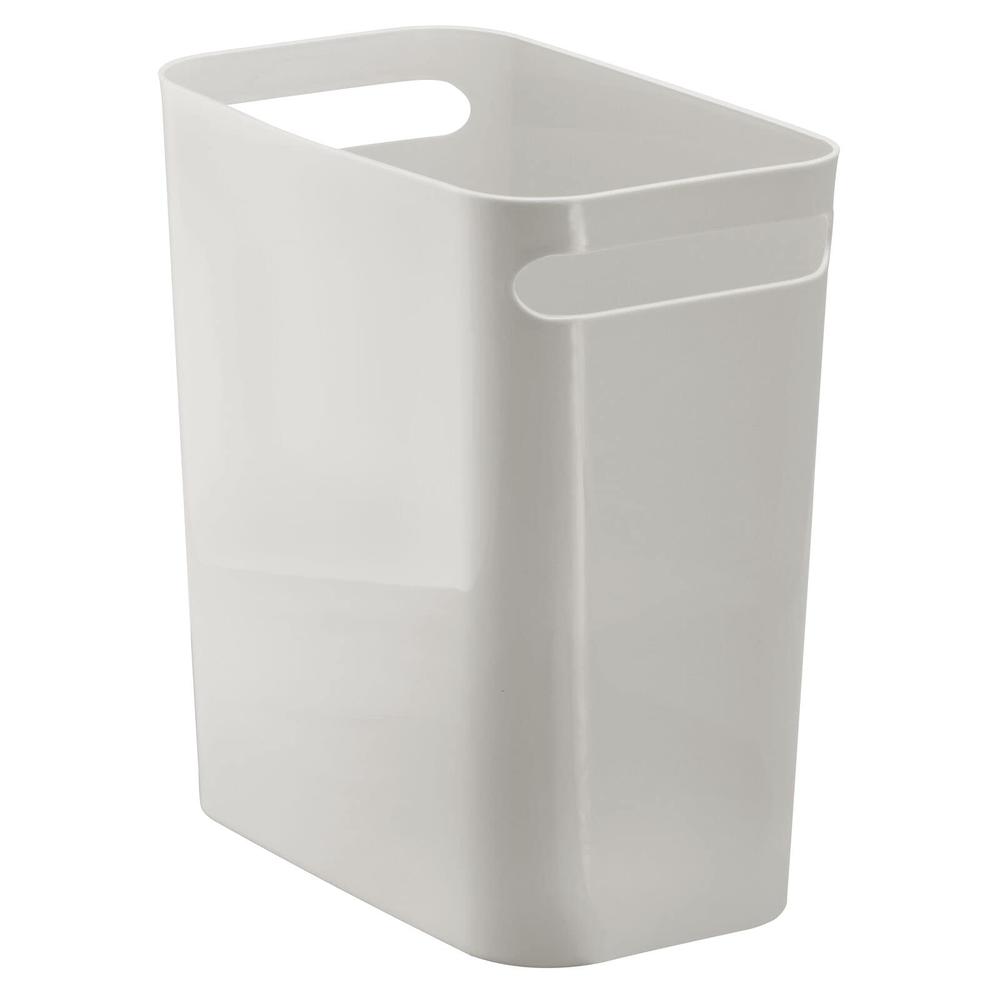 mDesign Plastic Slim Large 2.5 Gallon Trash Can Wastebasket, Classic Garbage Container Recycle Bin for Bathroom, Bedroom, Kitche