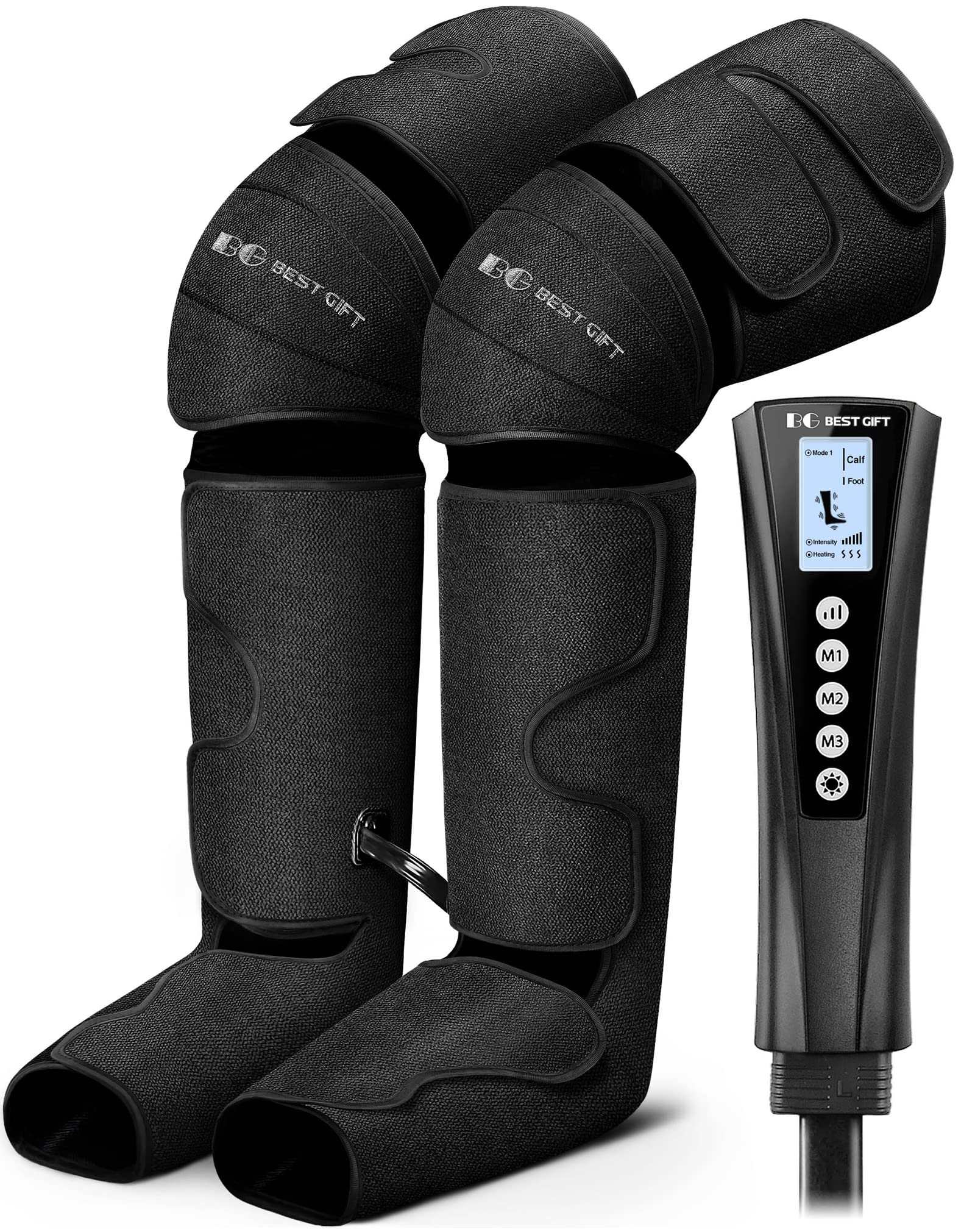 Bestgift Gifts for Dad Mom Men Women Christmas Mother Day Father Day, Air Compression Massager with Heat for Foot,Leg,Calf,Thigh and Knee