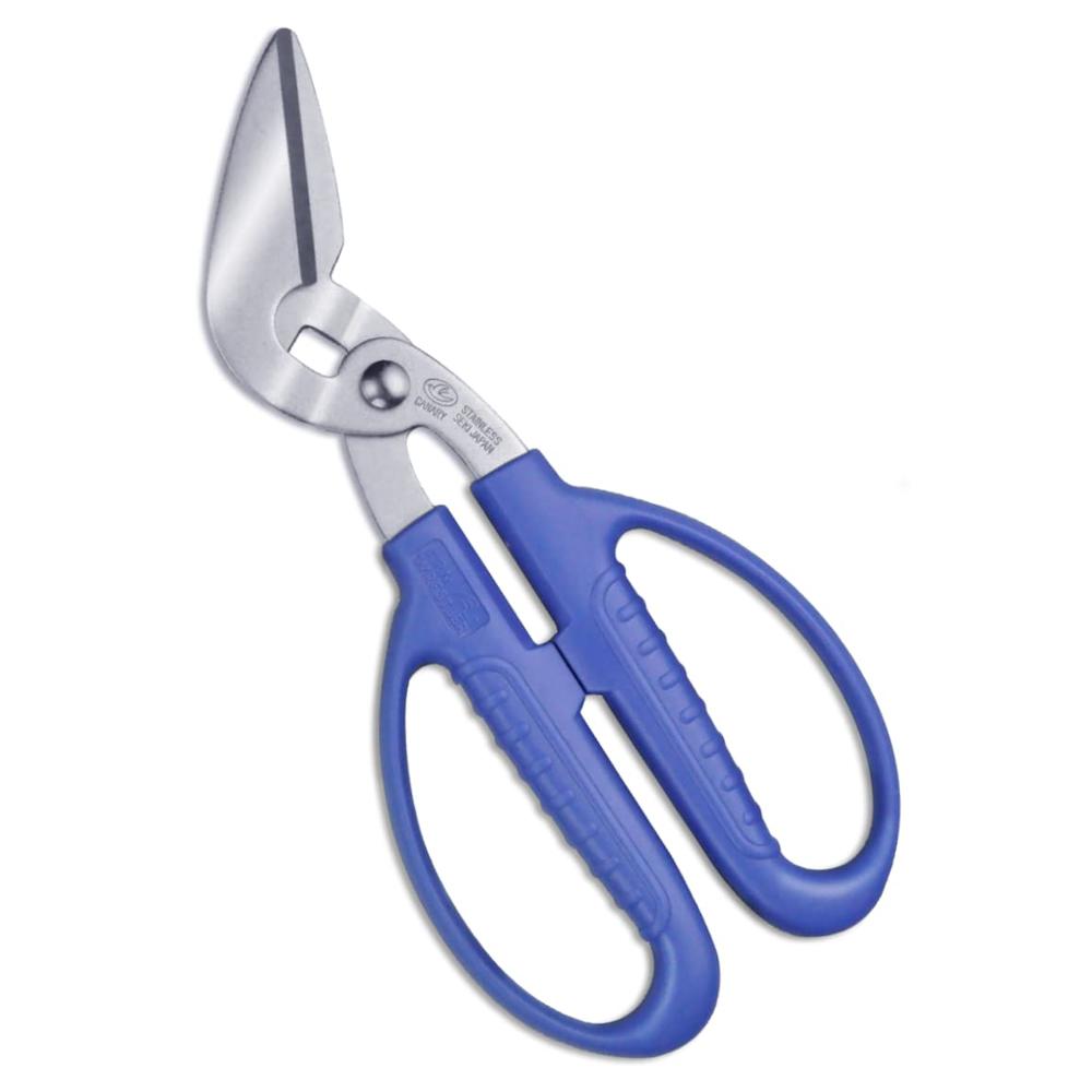 CANARY Corrugated Cardboard Scissors, Heavy Dudy Craft Scissors Japanese Stainless Steel Blade, Made in JAPAN, Blue (PS-6500H)
