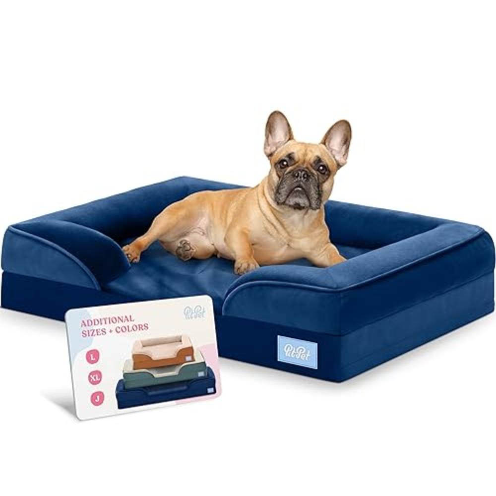 Pitpet Orthopedic Sofa Dog Bed - Ultra Comfortable Dog Bed for Large Dogs - Breathable & Waterproof Pet Bed- Egg Foam Sofa Bed with Ext
