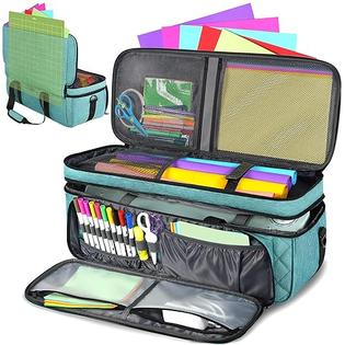 Yorepek Double-Layer Carrying Case for Cricut Die Cut Machine,  Water-Resistant Carrying Bag with Cutting