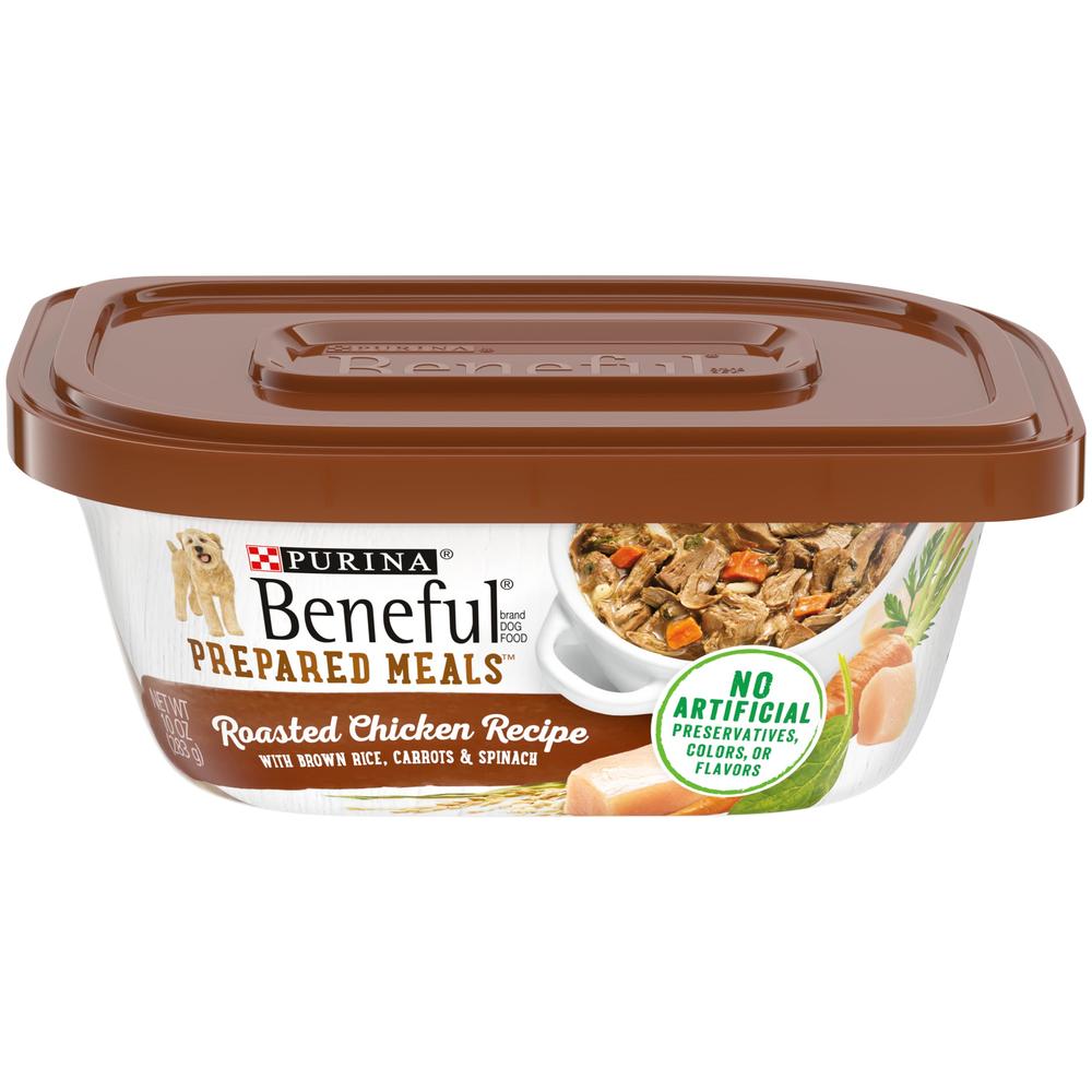 Beneful Purina Beneful High Protein, Wet Dog Food With Gravy, Prepared Meals Roasted Chicken Recipe - (8) 10 oz. Tubs