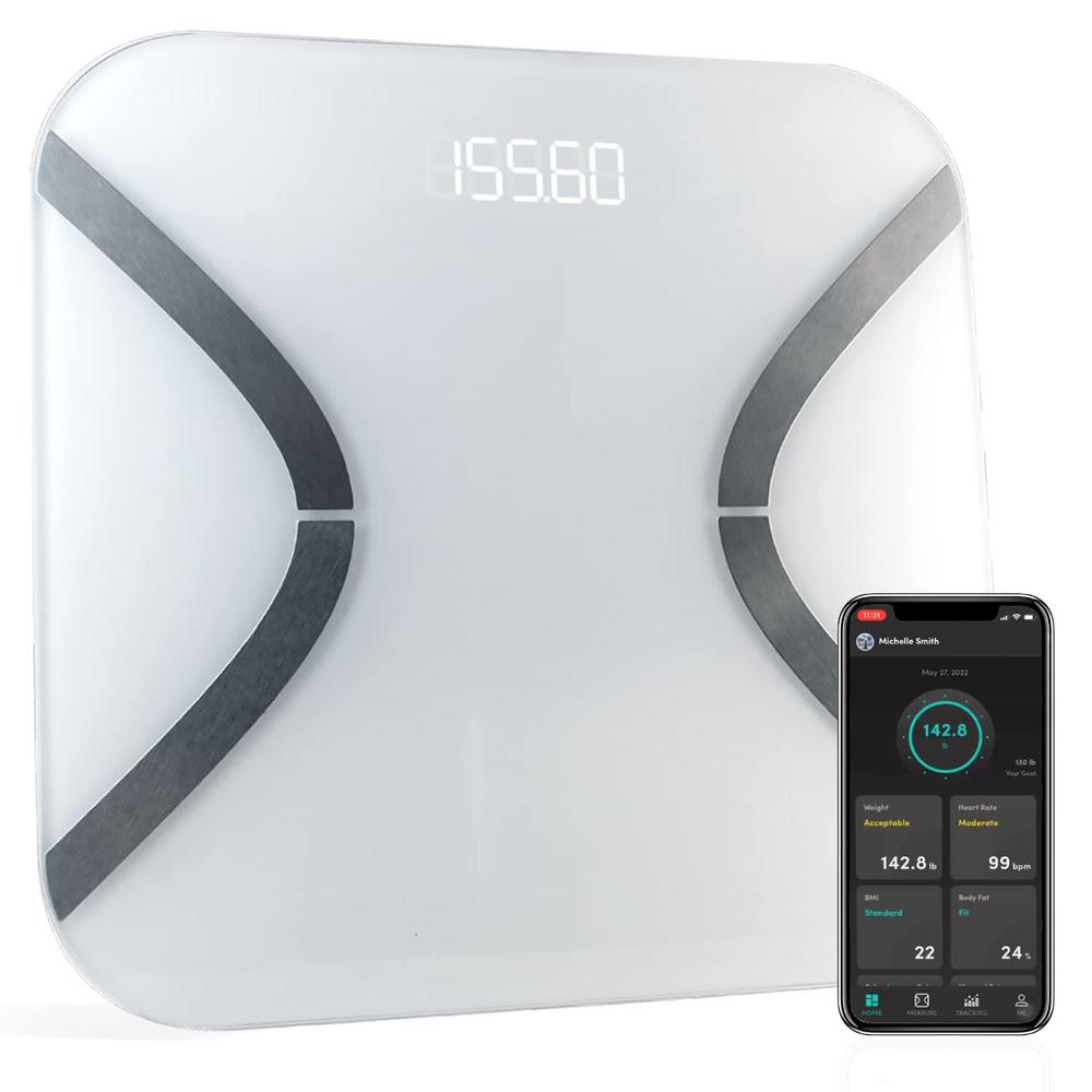 KOREHEALTH Korescale - Smart Scale for Body Weight | Home Bathroom Scale Tracks BMI, Muscle Mass, Body Liquids and More | Weight
