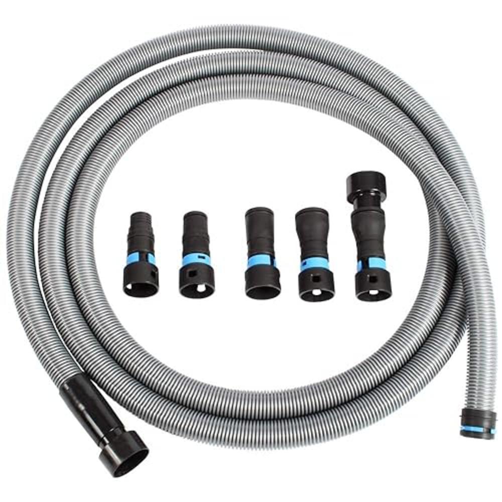 Cen-Tec Systems 94720 Quick Click 20 Ft. Hose for Home and Shop Vacuums with Expanded Multi-Brand Power Tool Adapter Set for Dus