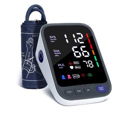 FRESHCARE Blood Pressure Machine, Automatic Digital Upper Arm Blood Pressure Monitor with Adjustable Large Cuff, Irregular Heartbeat & Hyp