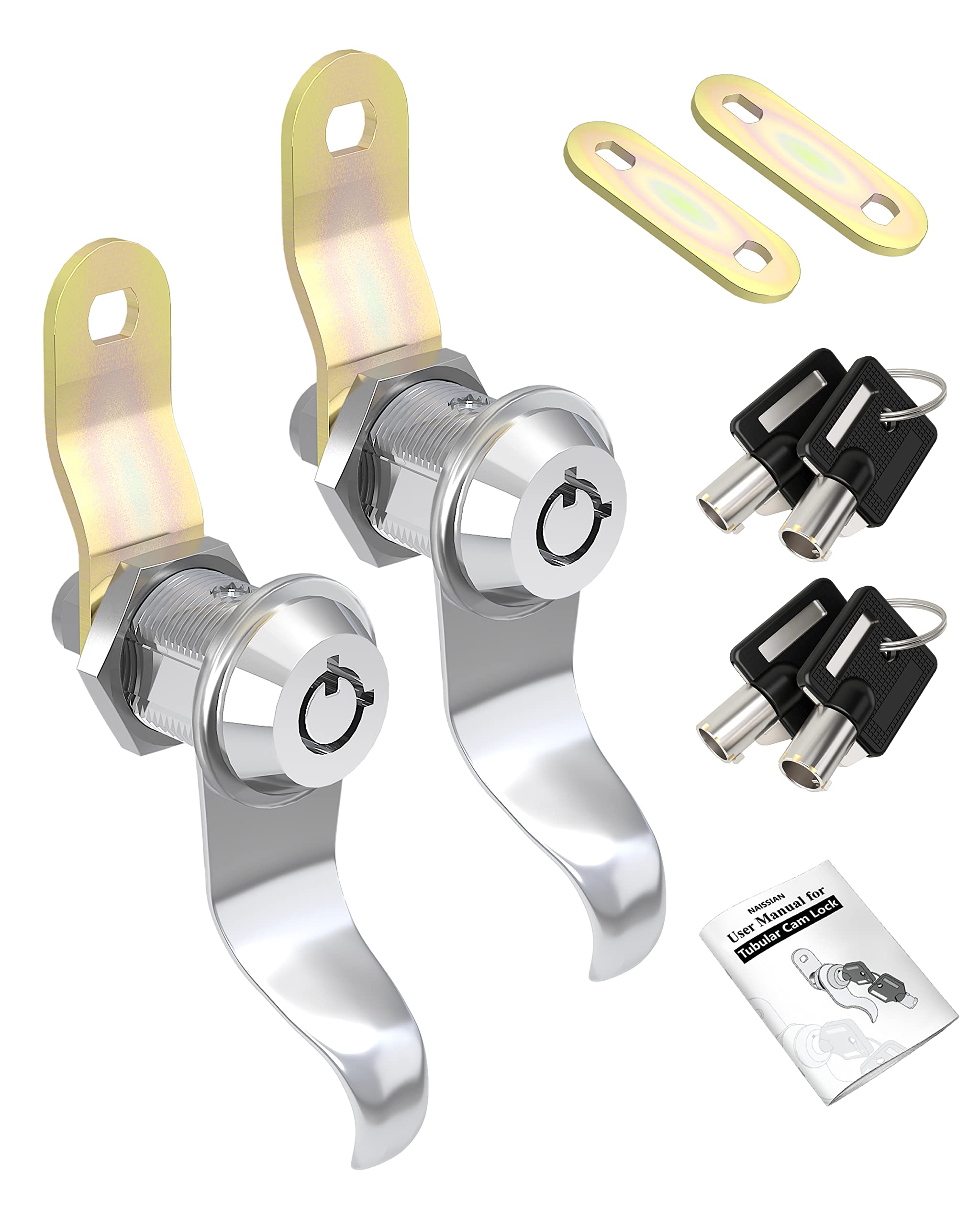 Naissian RV Locks for Storage Door 7/8 Inch, RV Compartment Locks Cam Locks for Camper Travel Trailer Cabinet with Keys 7/8", Pa
