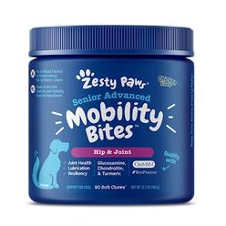 Zesty Paws Mobility Bites Dog Joint Supplement - Hip and Joint Chews for Dogs - Pet Product with Glucosamine, Chondroitin, & MSM