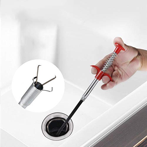 DR.PEN Flexible Grabber Claw Pick Up Reacher Tool (Drain Clog Remove Tool), With 4 Claws Bendable Hose Pickup Reaching Assist To