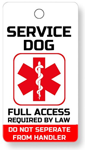 Just 4 Paws Service Dog Key & Collar Tag for ADA Service Animals (Service Dog SD21)