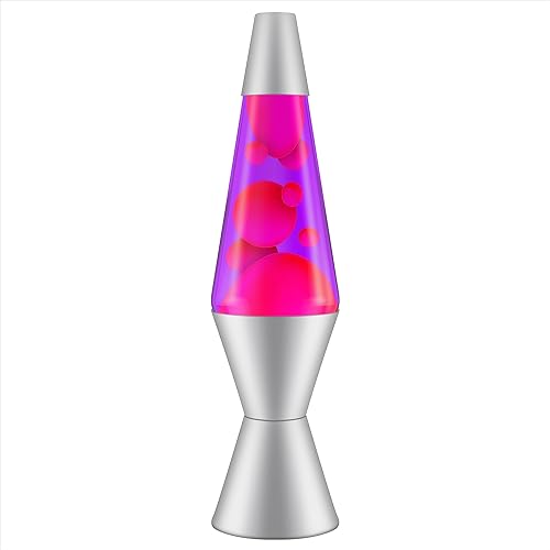 Lamp 2121 Pink/Purple 14.5" Classic Motion Lava(r) Silver, inches