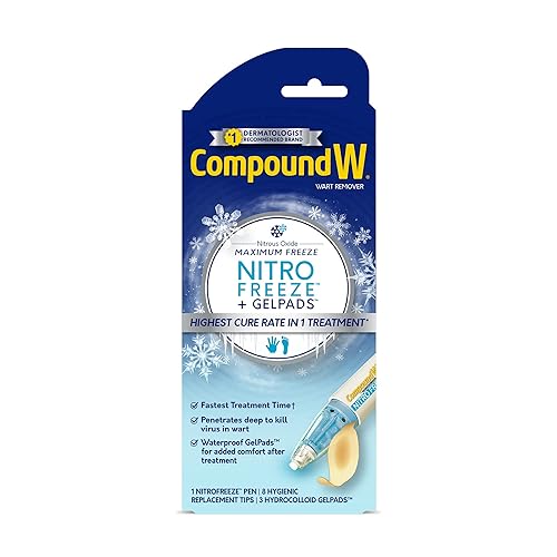 Compound W Nitrofreeze XL, Wart Removal, 1 Pen, 8 Replaceable Tips and 3 Waterproof GelPads