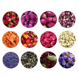 TooGet Dry Flowers and Herbs Accessories Decorations Natural Flower 12 Bags Set Dried Flowers for Soap Bath Bombs Making and Dri