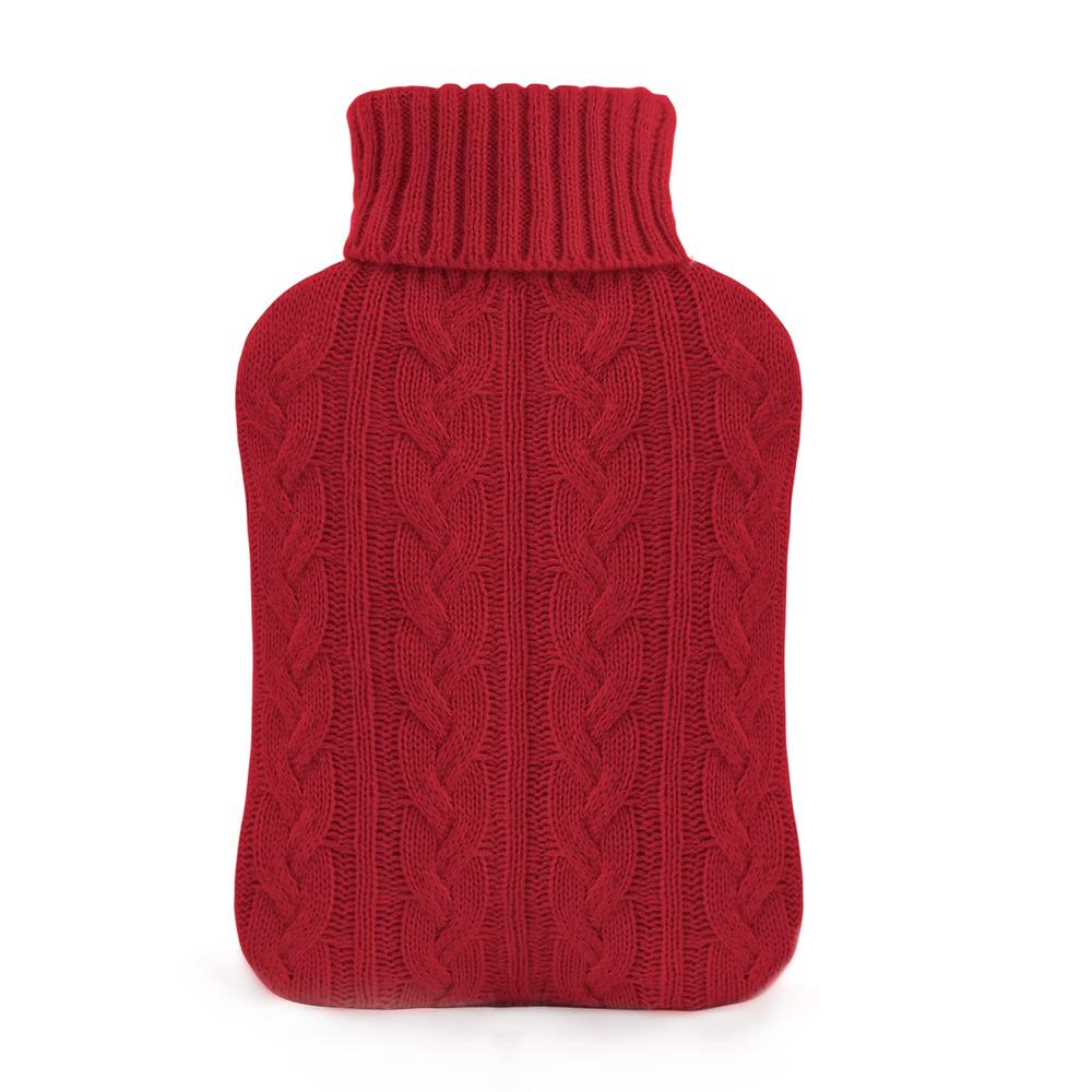 samply Hot Water Bottle with Knitted Cover, 2L Hot Water Bag for Hot and Cold Compress, Hand Feet Warmer, Ideal for Menstrual Cr