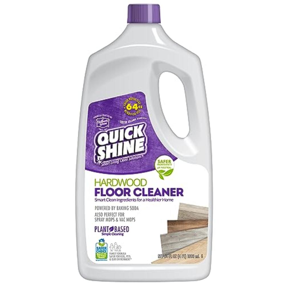 Quick Shine Hardwood Floor Cleaner 64oz | Naturally Cleans Dirt & Scuff Marks | Plant-Based, Dirt Dissolving, Streak Free, No Ri