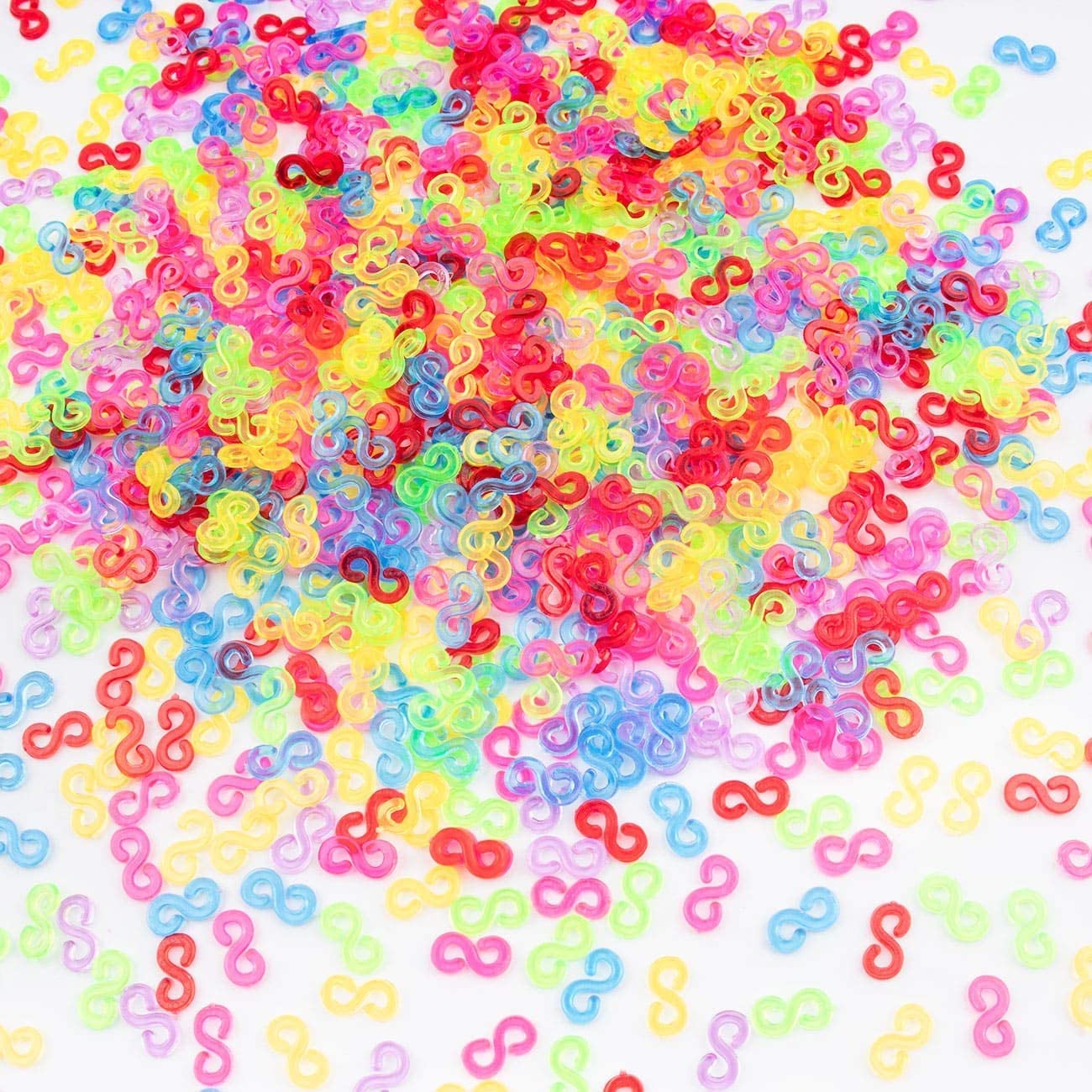 Rolybag 400Pieces Colorful S Clips Rubber Band Loom Band S Clips Plastic  Connectors Supplement kit for Loom Bracelets and DIY Br