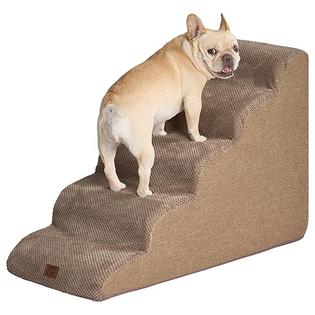 EHEYCIGA Curved Dog Stairs for High Beds, 5-Step Dog Steps for