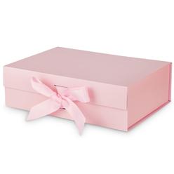 DaiJoob Gift Box with Lid for Presents 10.5x7.5x3.1 Inches with Ribbon and Magnetic Closure(1-Pack) (Pink)