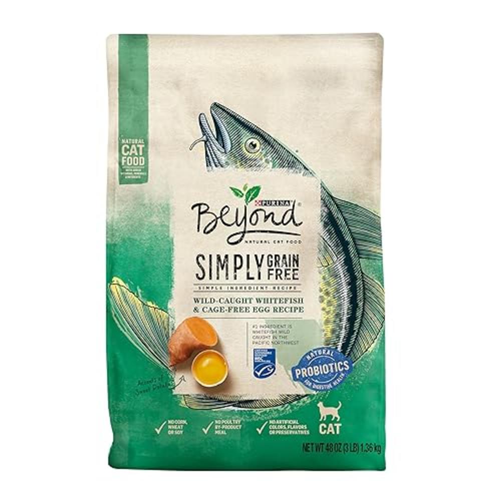 Purina Beyond Grain Free, Natural Dry Cat Food, Simply Grain Free Wild Caught Whitefish & Cage Free Egg Recipe - 3 Lb. Bag